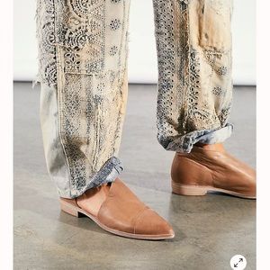 Free People Womens Royale Flat Pointed Toe Slide Flats